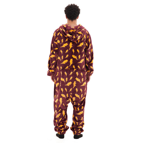 Snuggs Blanket Onesie Dark Red Bolt